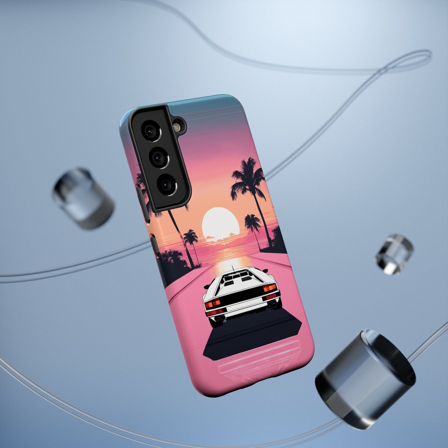 Impact-Resistant Phone Case with White Lambo [TEDDY]