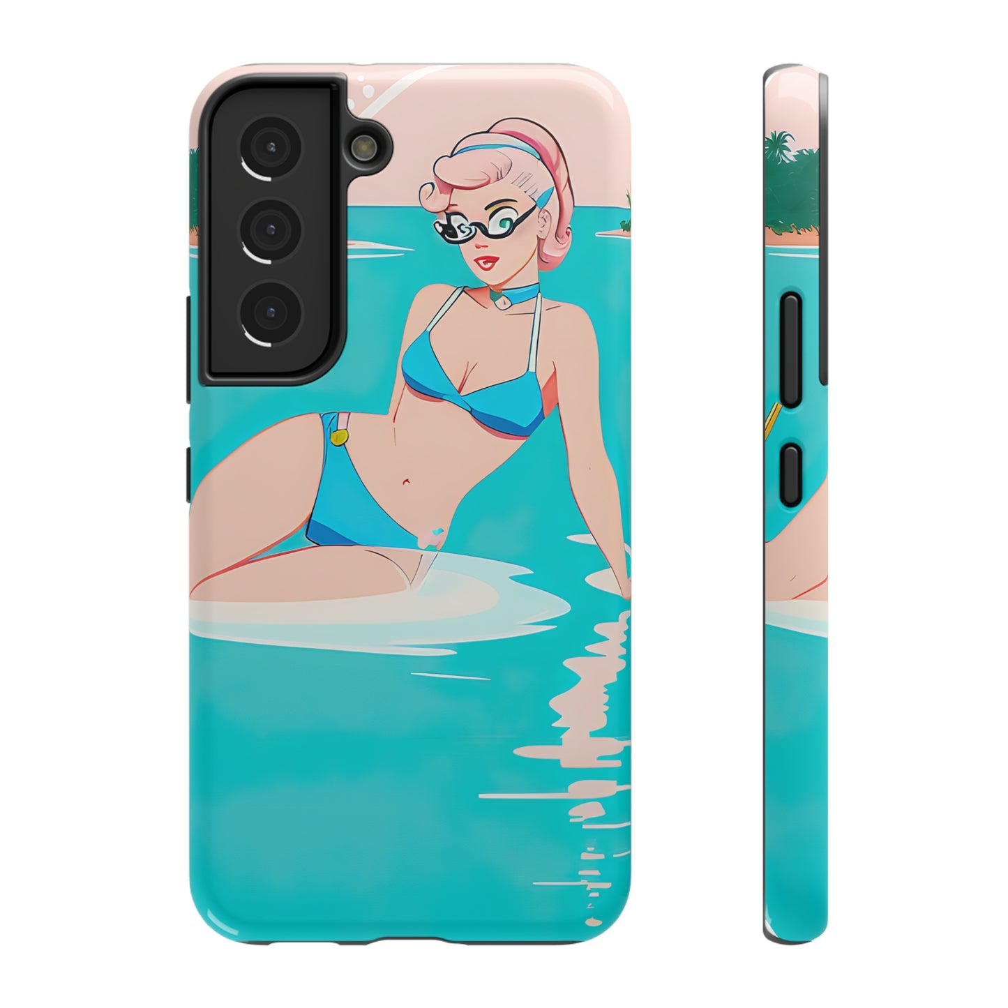 Impact-Resistant Phone Case with Shoreside Pin-Up [TEDDY]