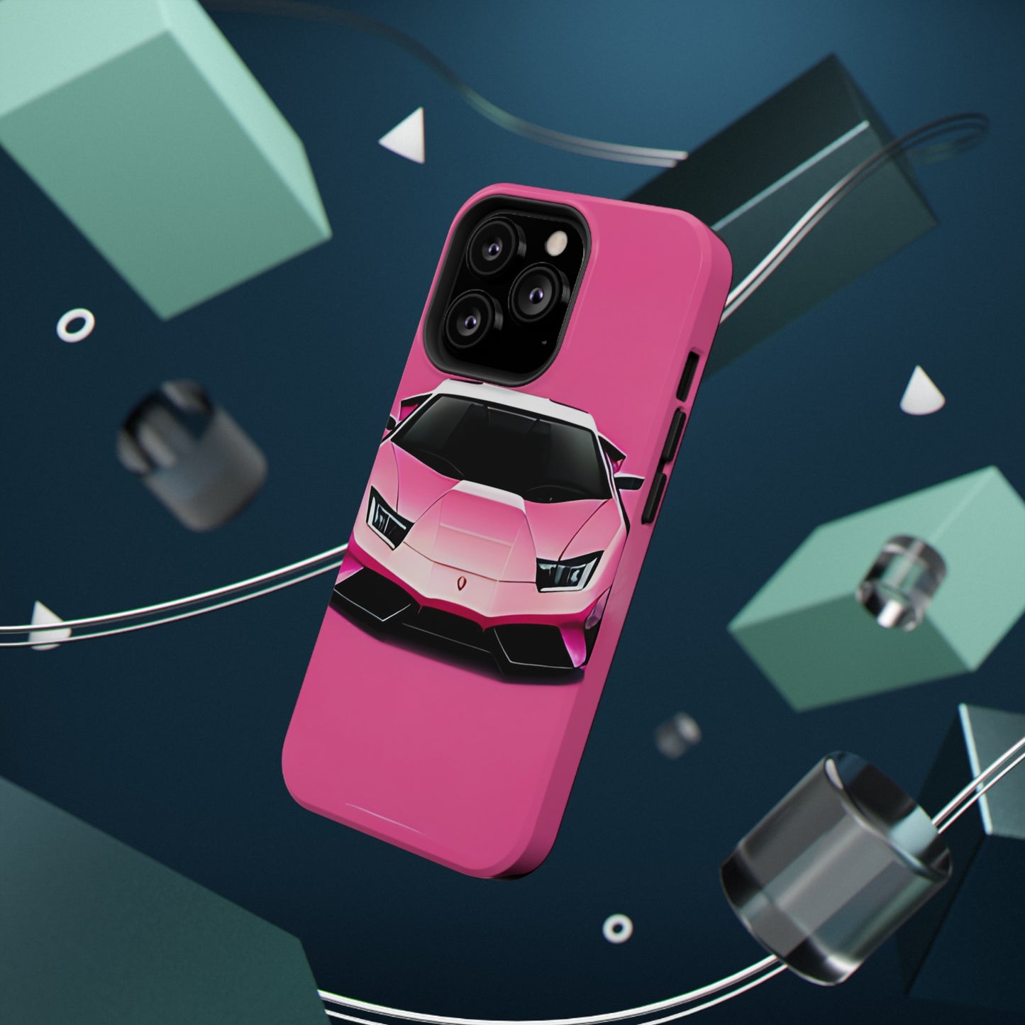 Impact-Resistant Phone Case with Pink Lambo [TEDDY]