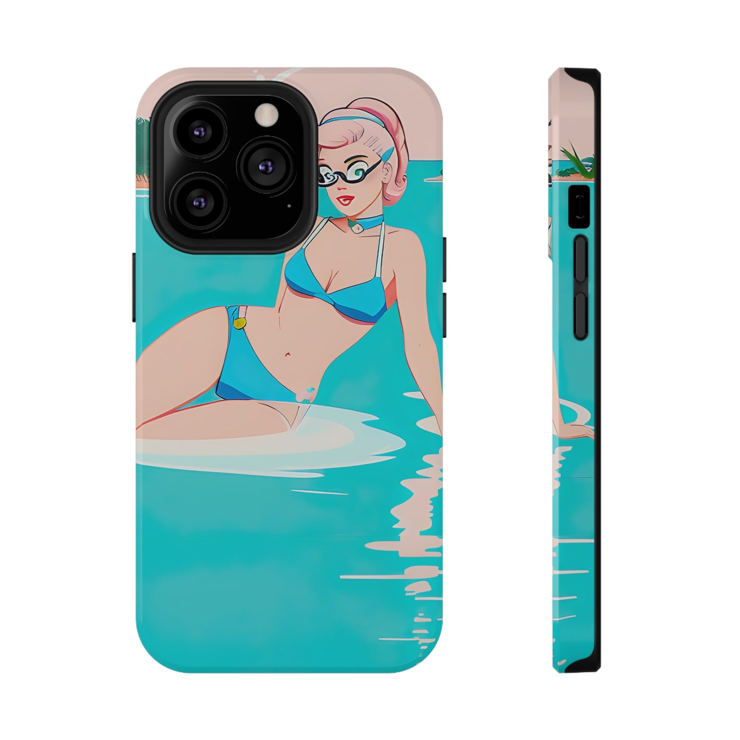 Impact-Resistant Phone Case with Shoreside Pin-Up [TEDDY]