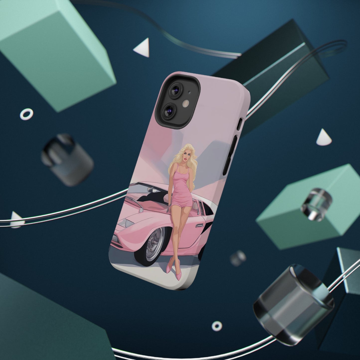 Impact-Resistant Phone Case with Barbie Illustration [TEDDY]