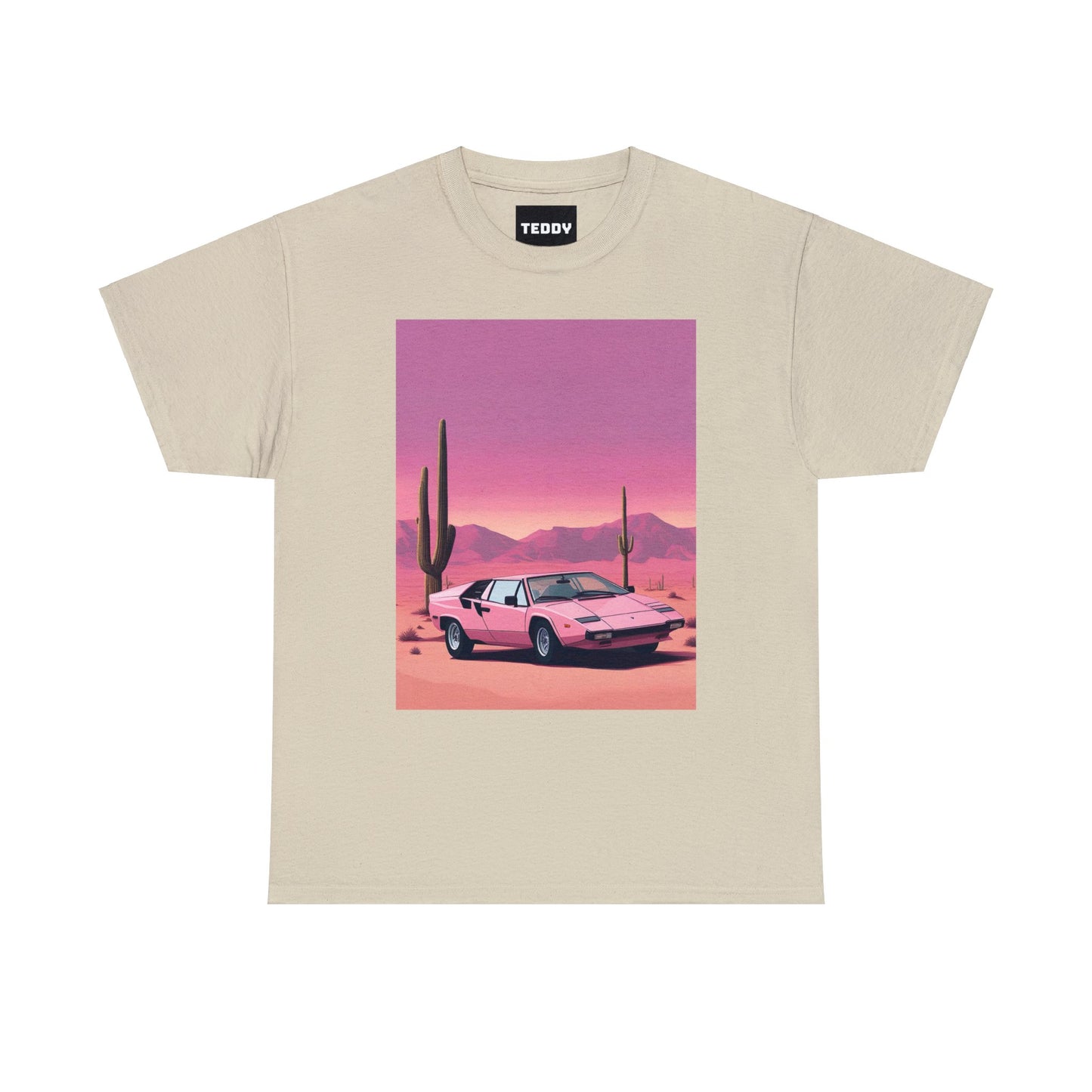 Unisex Heavy Cotton Tee: Cactus Sunset [TEDDY]