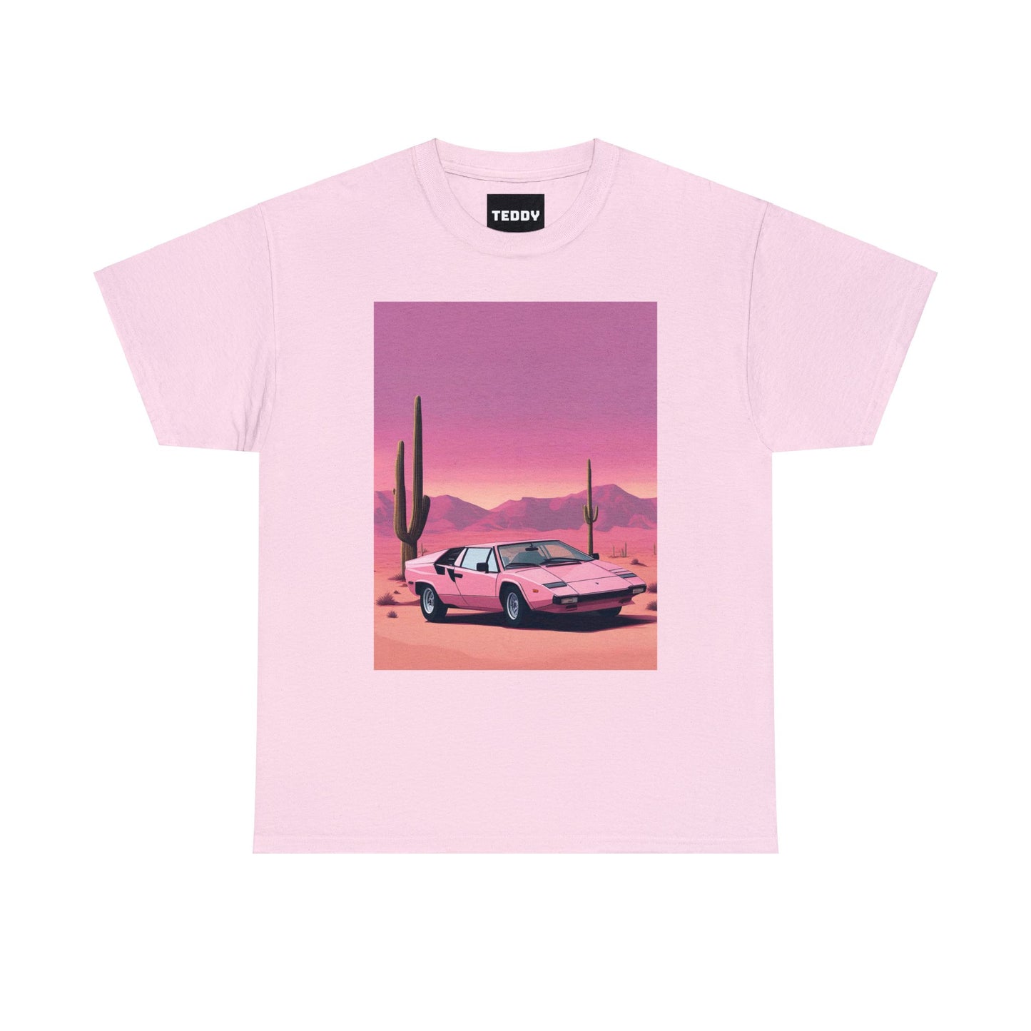 Unisex Heavy Cotton Tee: Cactus Sunset [TEDDY]