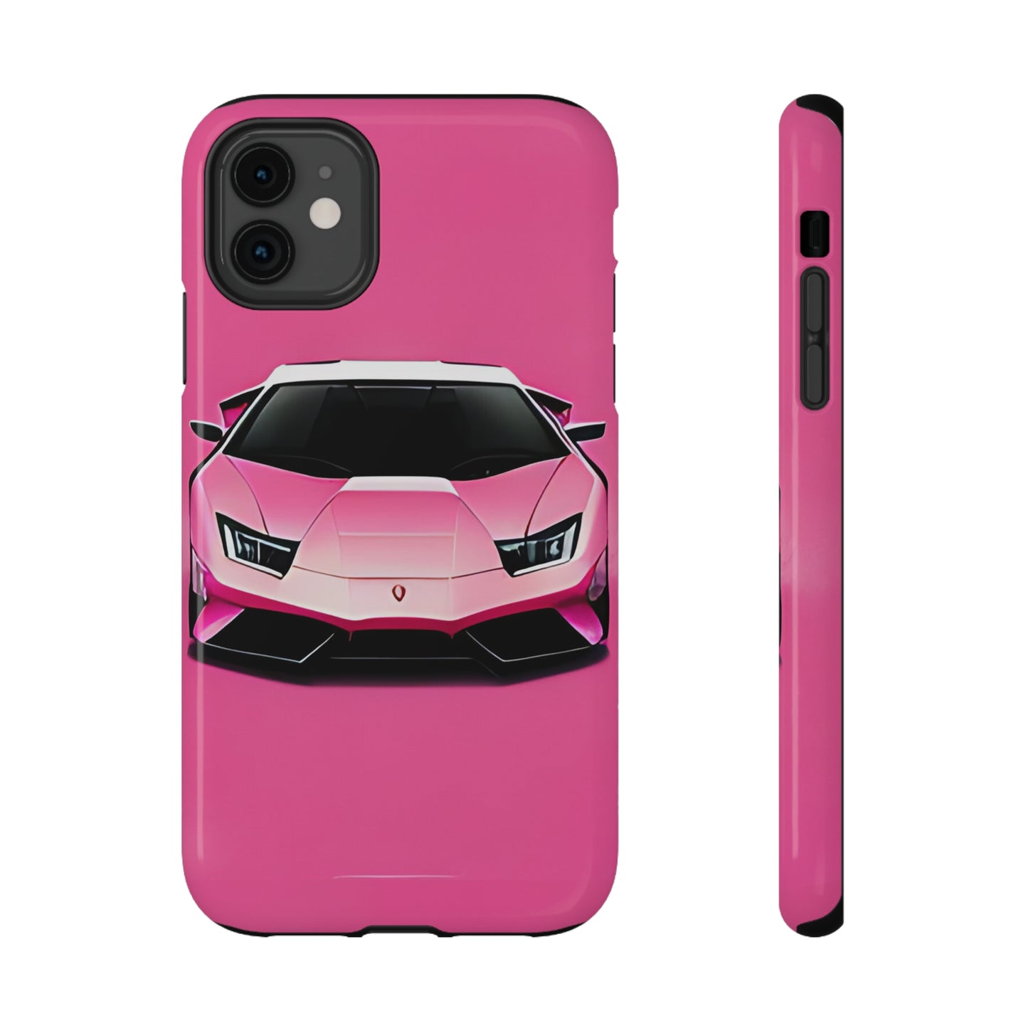 Impact-Resistant Phone Case with Pink Lambo [TEDDY]