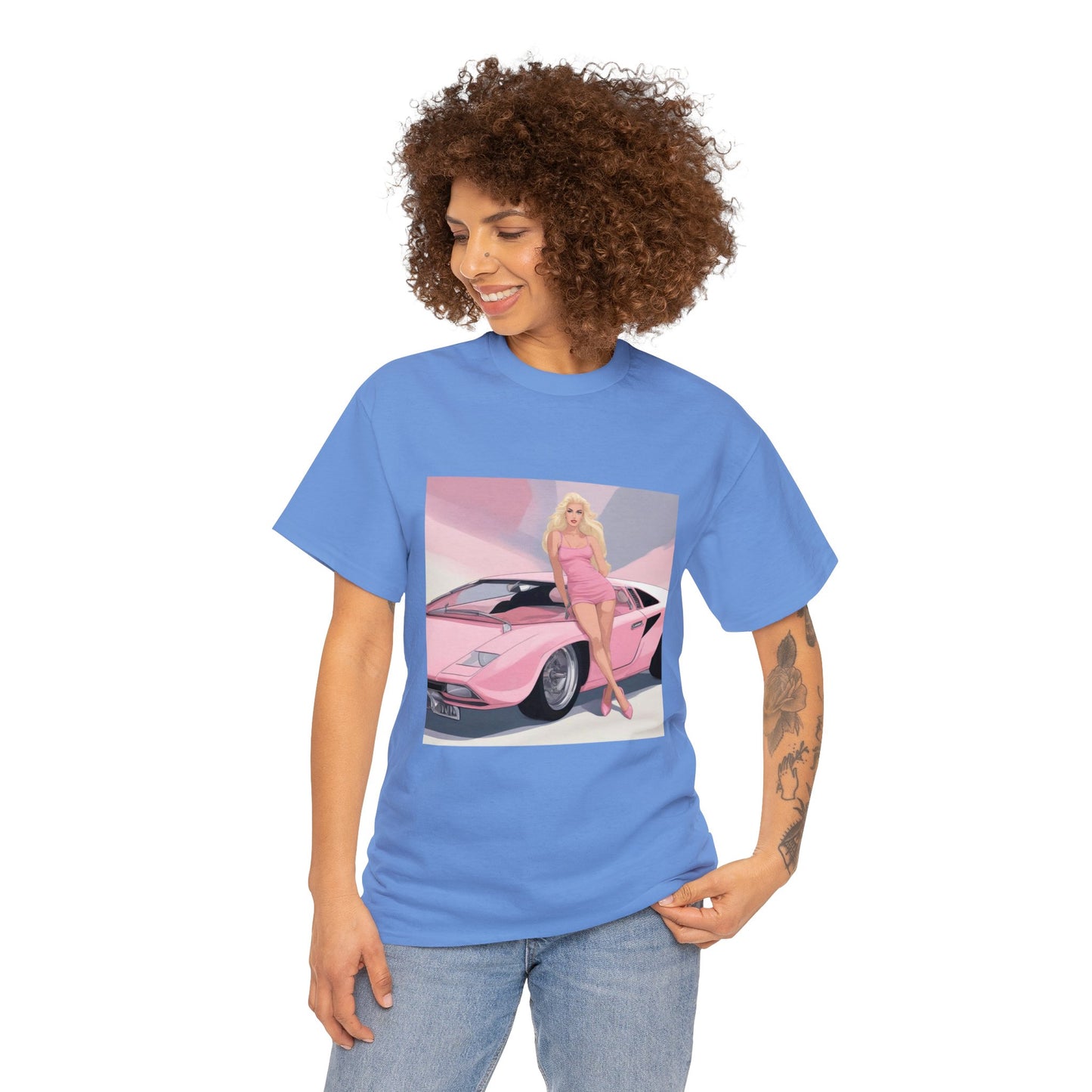 Unisex Heavy Cotton Tee: Barbie Illustration [TEDDY]