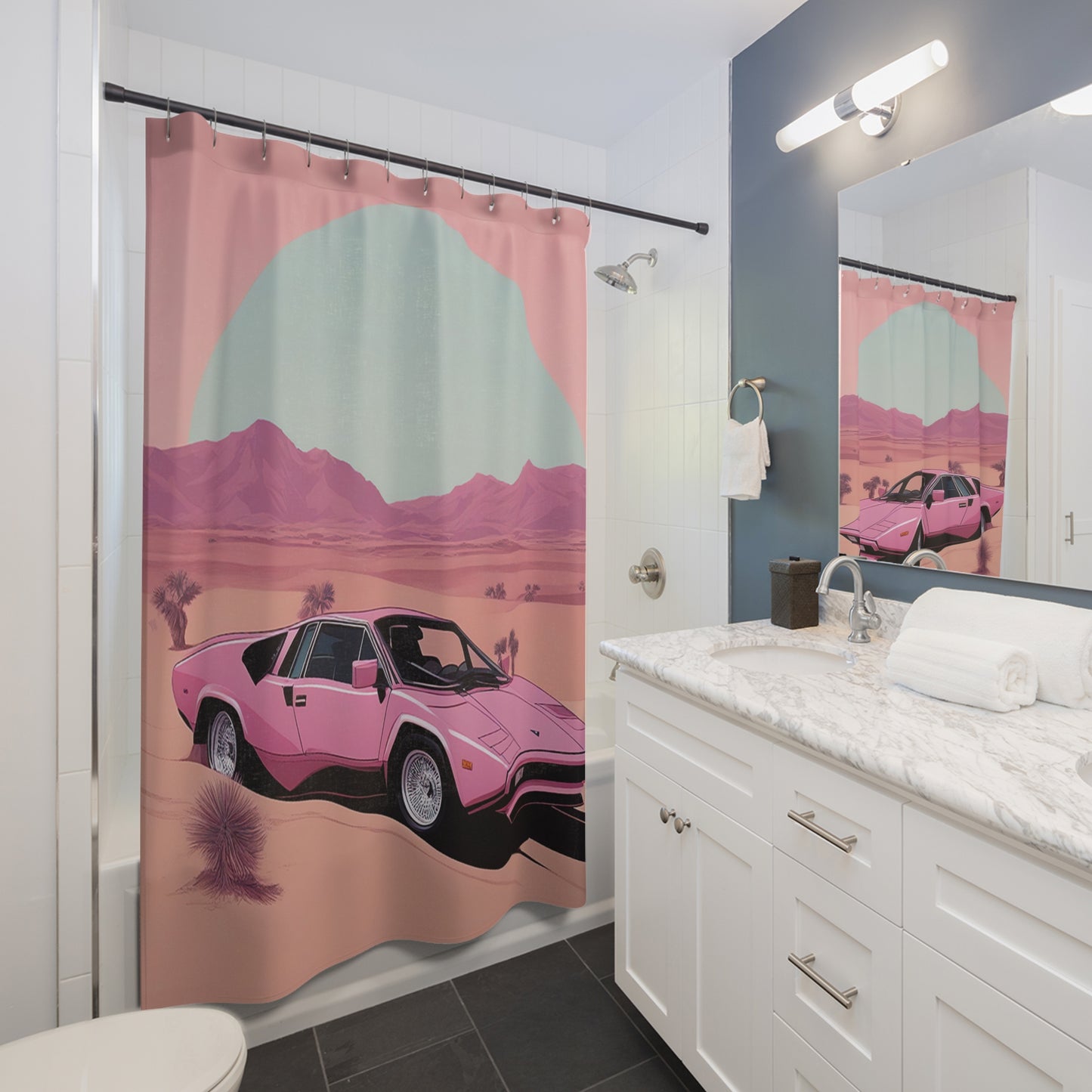 Shower Curtains with Retro Print: Arch Desert [TEDDY]