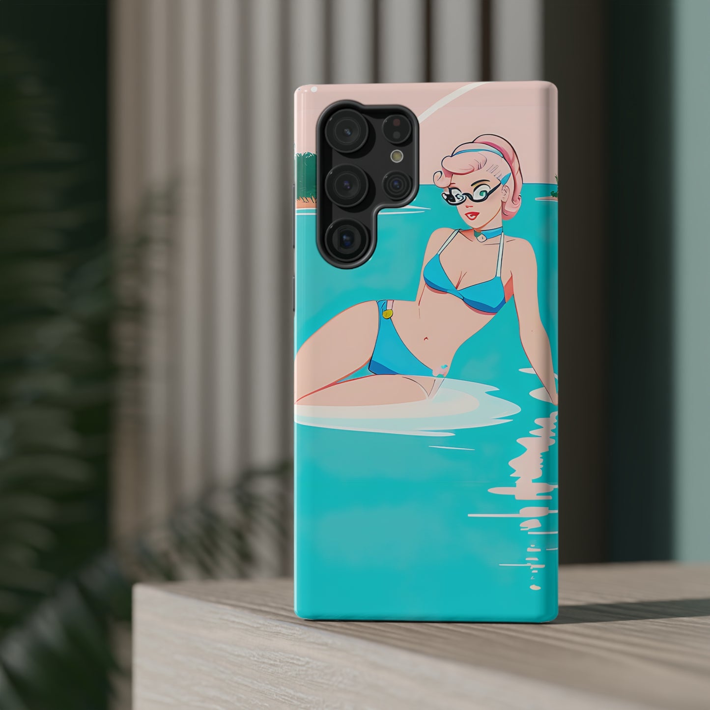 Impact-Resistant Phone Case with Shoreside Pin-Up [TEDDY]