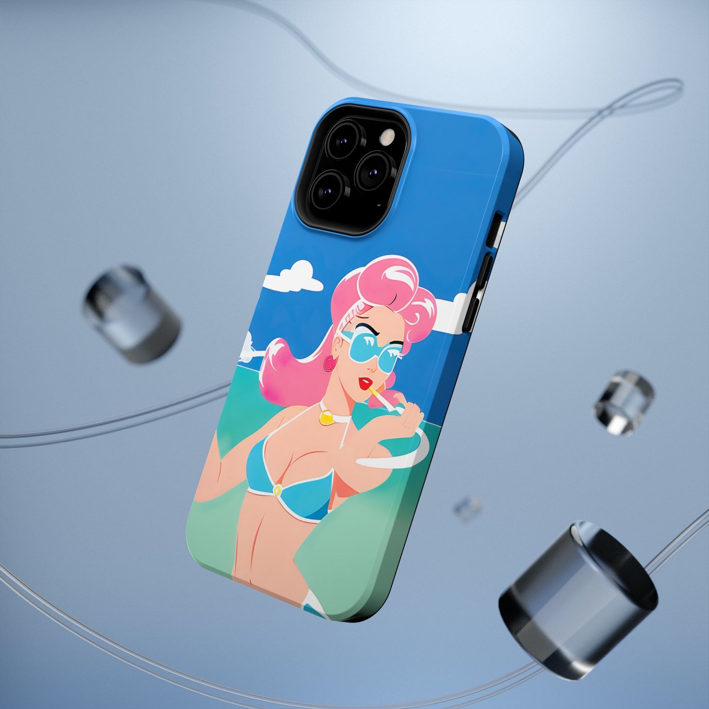 Impact-Resistant Phone Case with Art Deco Pin-Up [TEDDY]