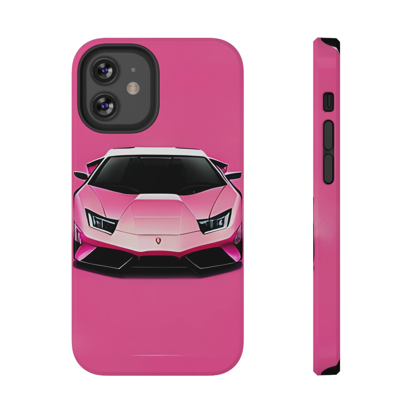 Impact-Resistant Phone Case with Pink Lambo [TEDDY]