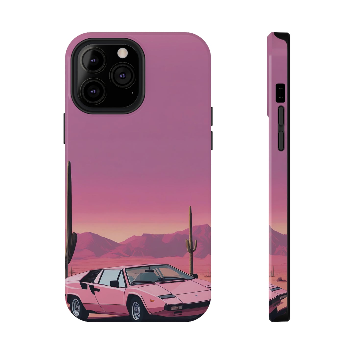 Impact-Resistant Phone Case with Cactus Sunset [TEDDY]