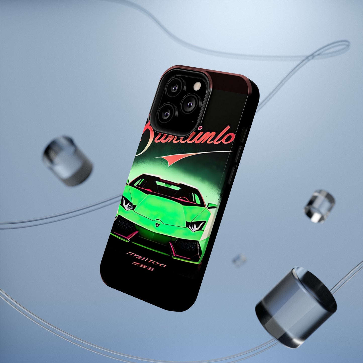 Impact-Resistant Phone Case with Green Lambo [TEDDY]