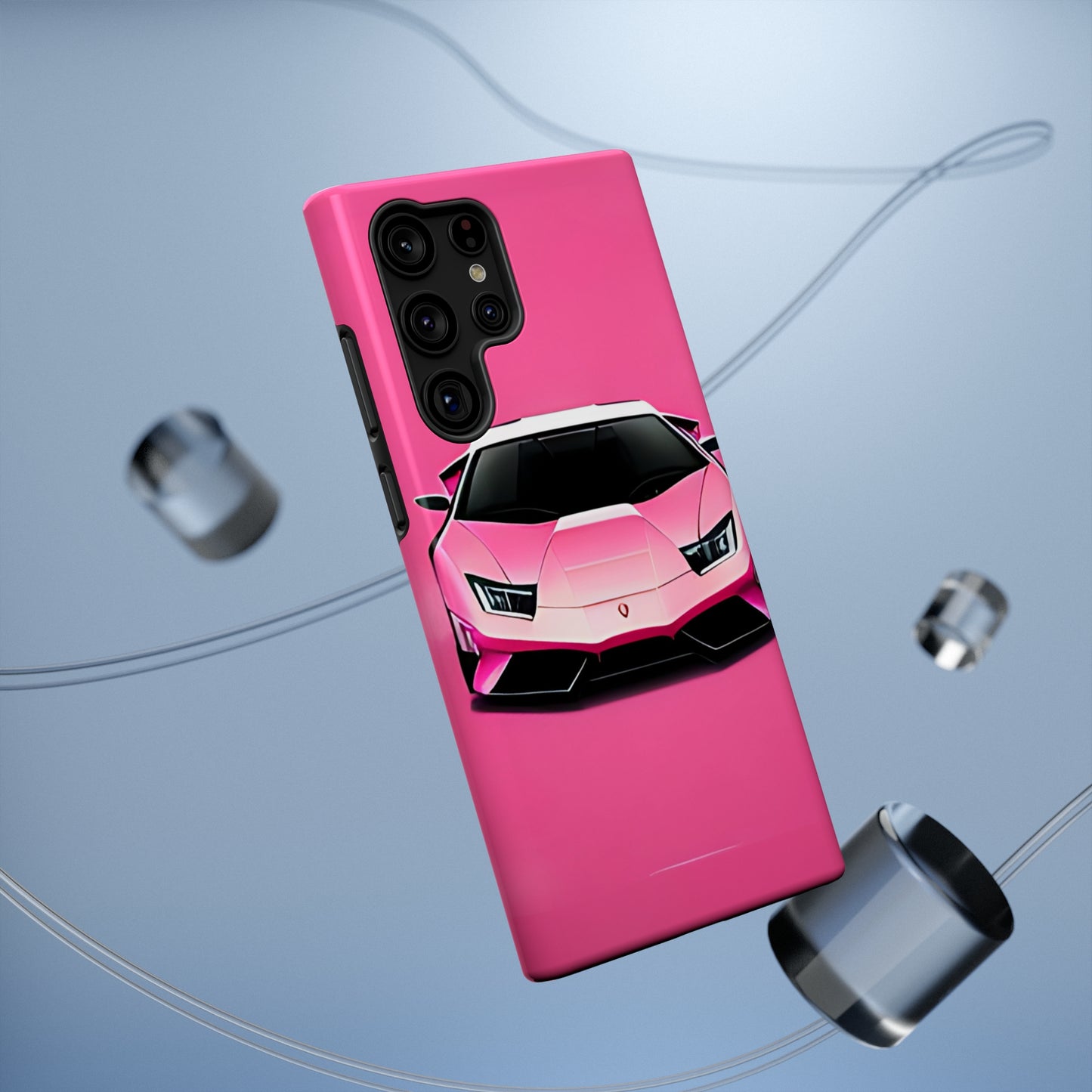 Impact-Resistant Phone Case with Pink Lambo [TEDDY]