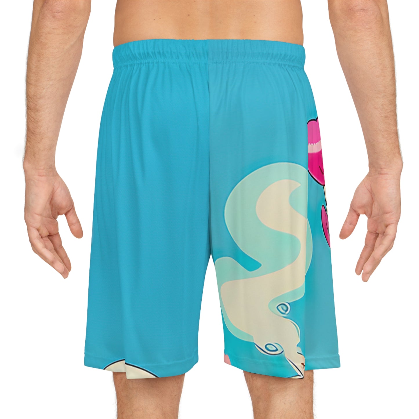 Basketball Shorts with Retro Print: Smoking Pin-Up [TEDDY]