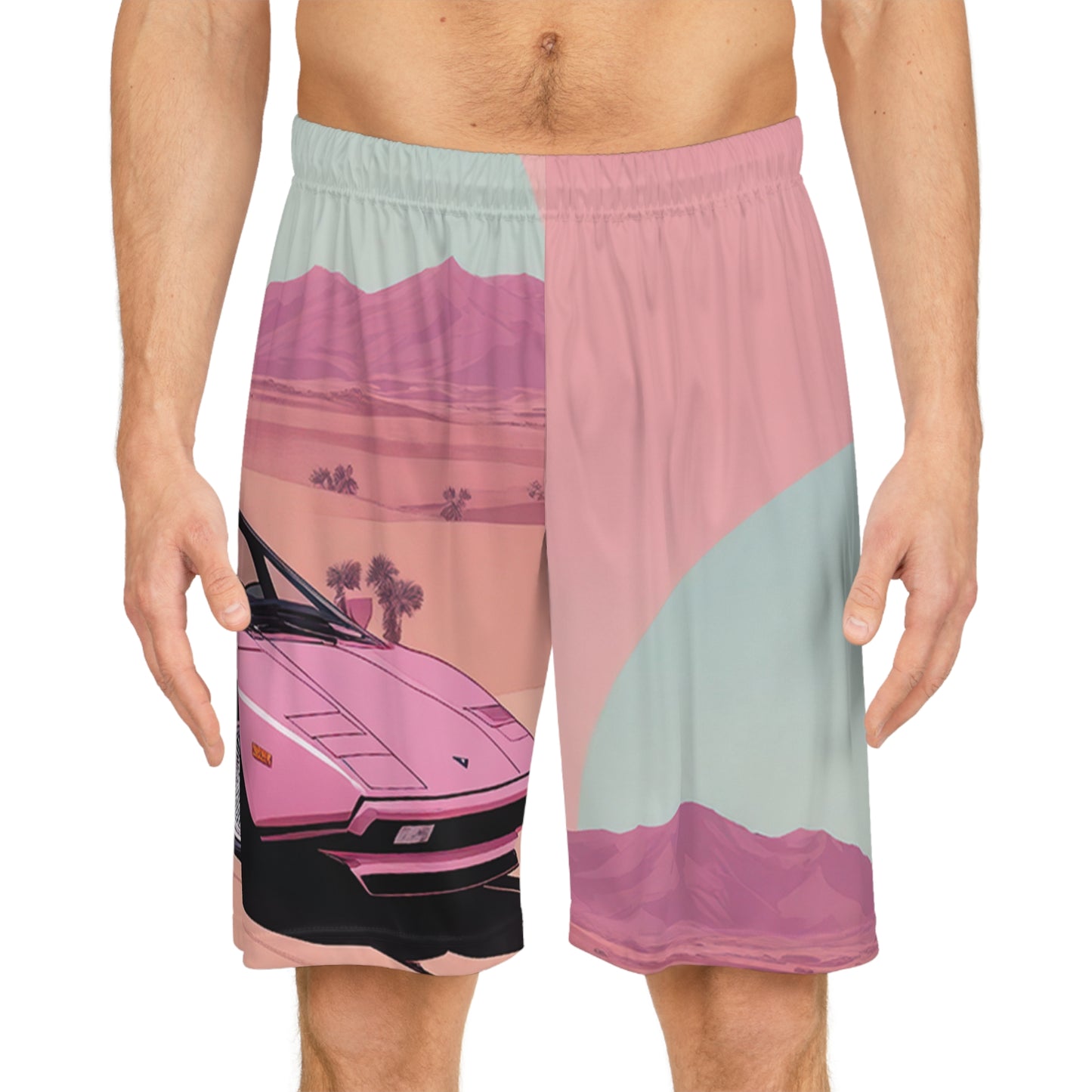 Basketball Shorts with Retro Print: Arch Desert [TEDDY]