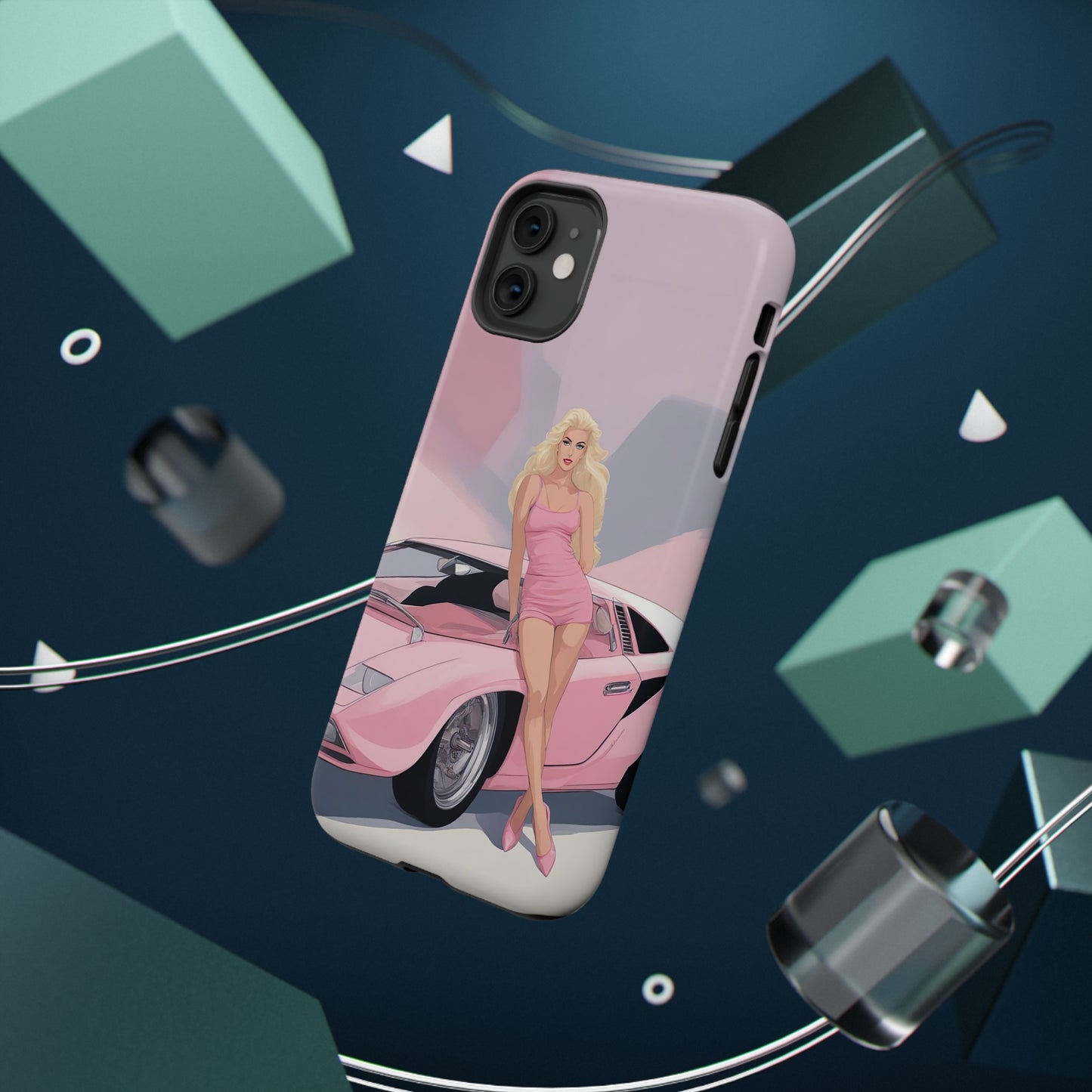 Impact-Resistant Phone Case with Barbie Illustration [TEDDY]