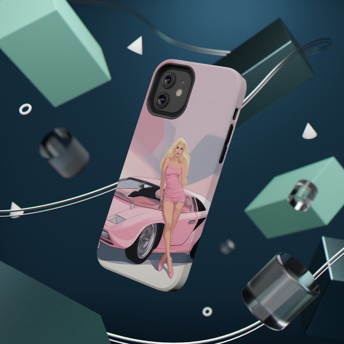 Impact-Resistant Phone Case with Barbie Illustration [TEDDY]