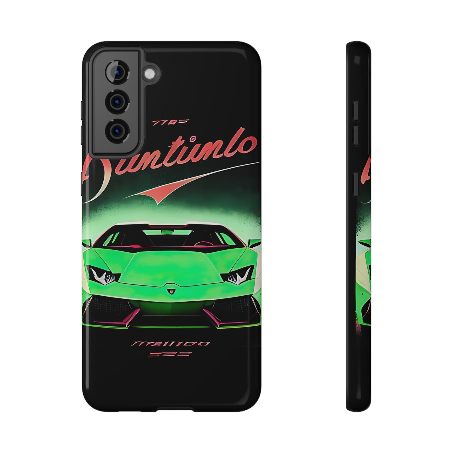 Impact-Resistant Phone Case with Green Lambo [TEDDY]