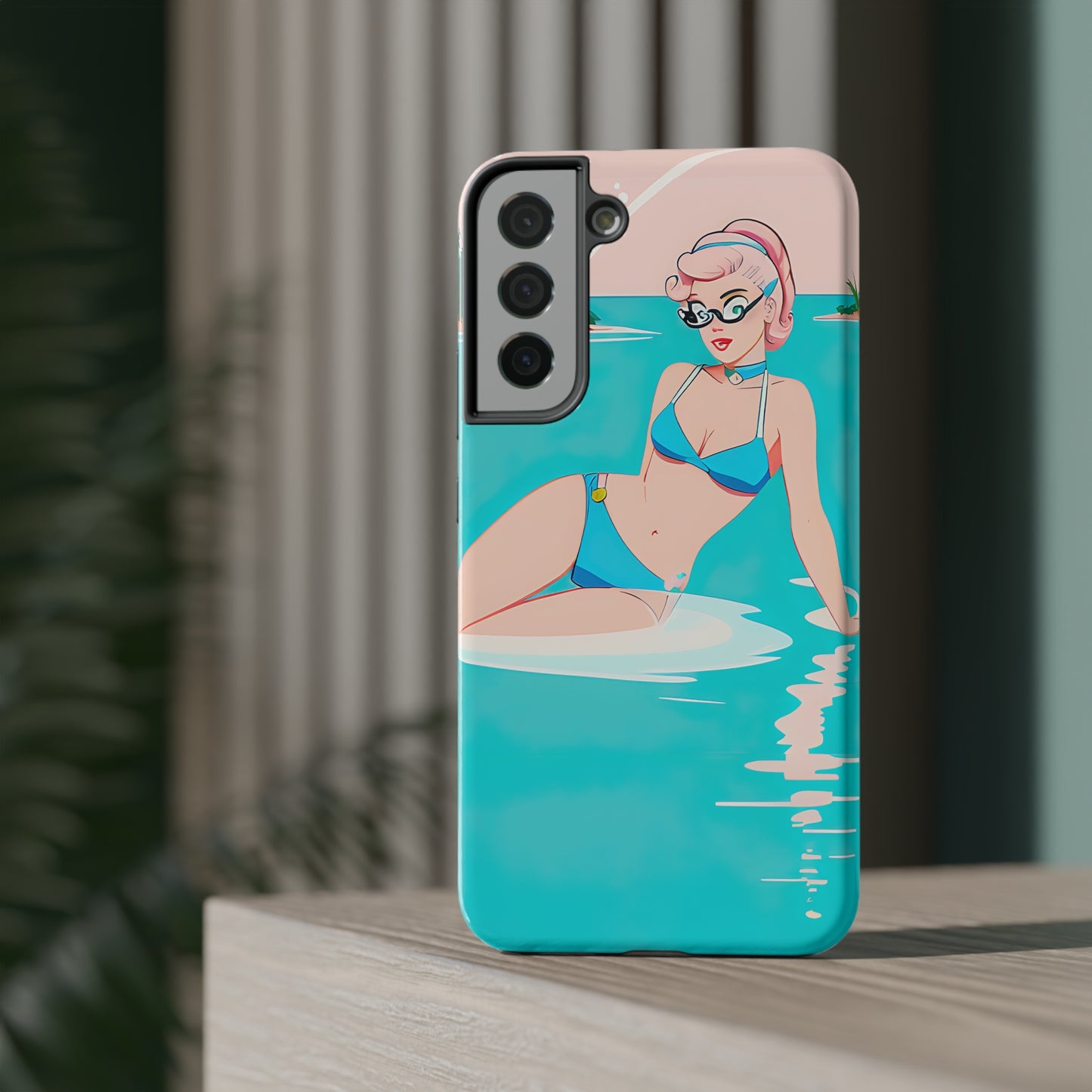 Impact-Resistant Phone Case with Shoreside Pin-Up [TEDDY]