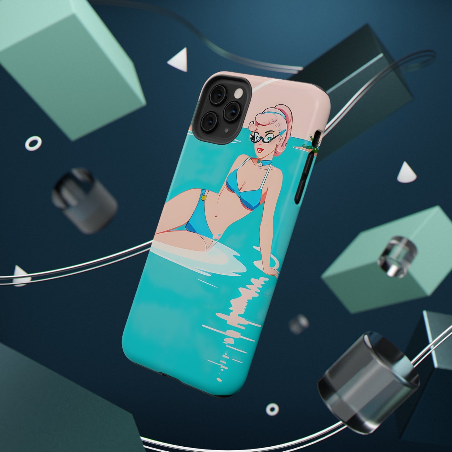 Impact-Resistant Phone Case with Shoreside Pin-Up [TEDDY]