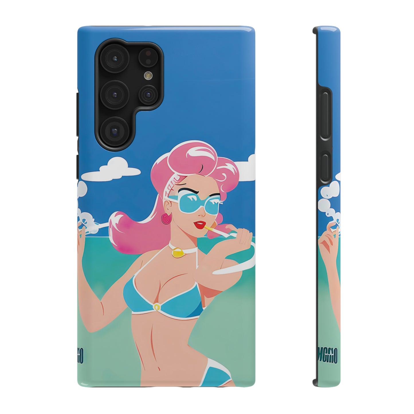 Impact-Resistant Phone Case with Art Deco Pin-Up [TEDDY]