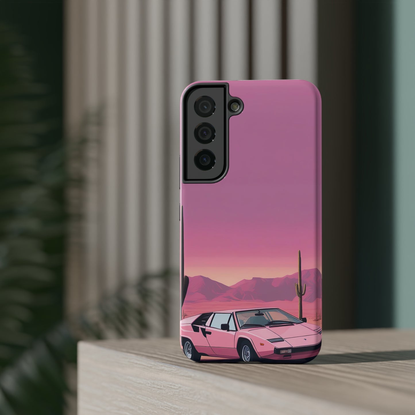 Impact-Resistant Phone Case with Cactus Sunset [TEDDY]