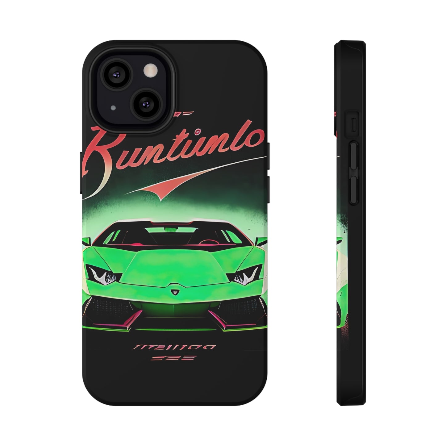 Impact-Resistant Phone Case with Green Lambo [TEDDY]