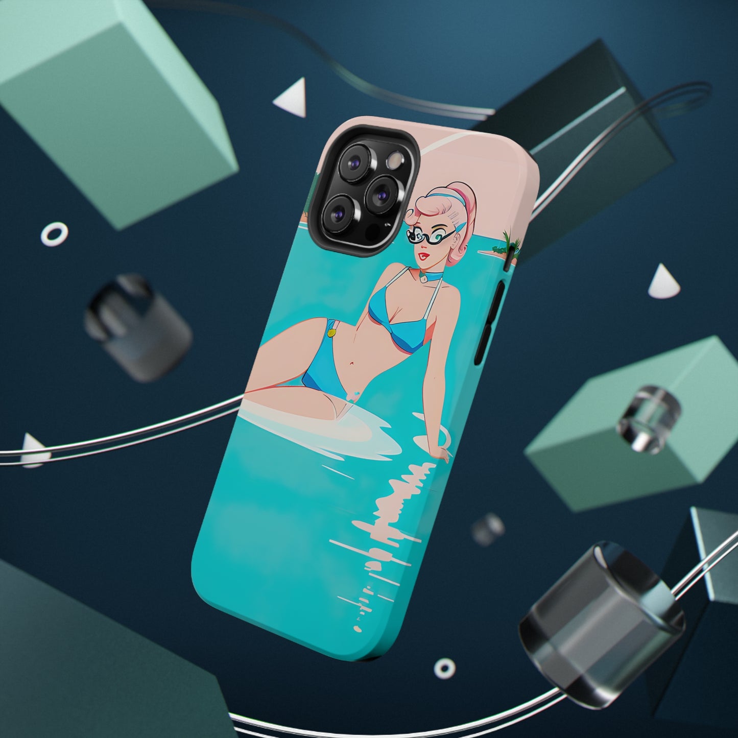 Impact-Resistant Phone Case with Shoreside Pin-Up [TEDDY]