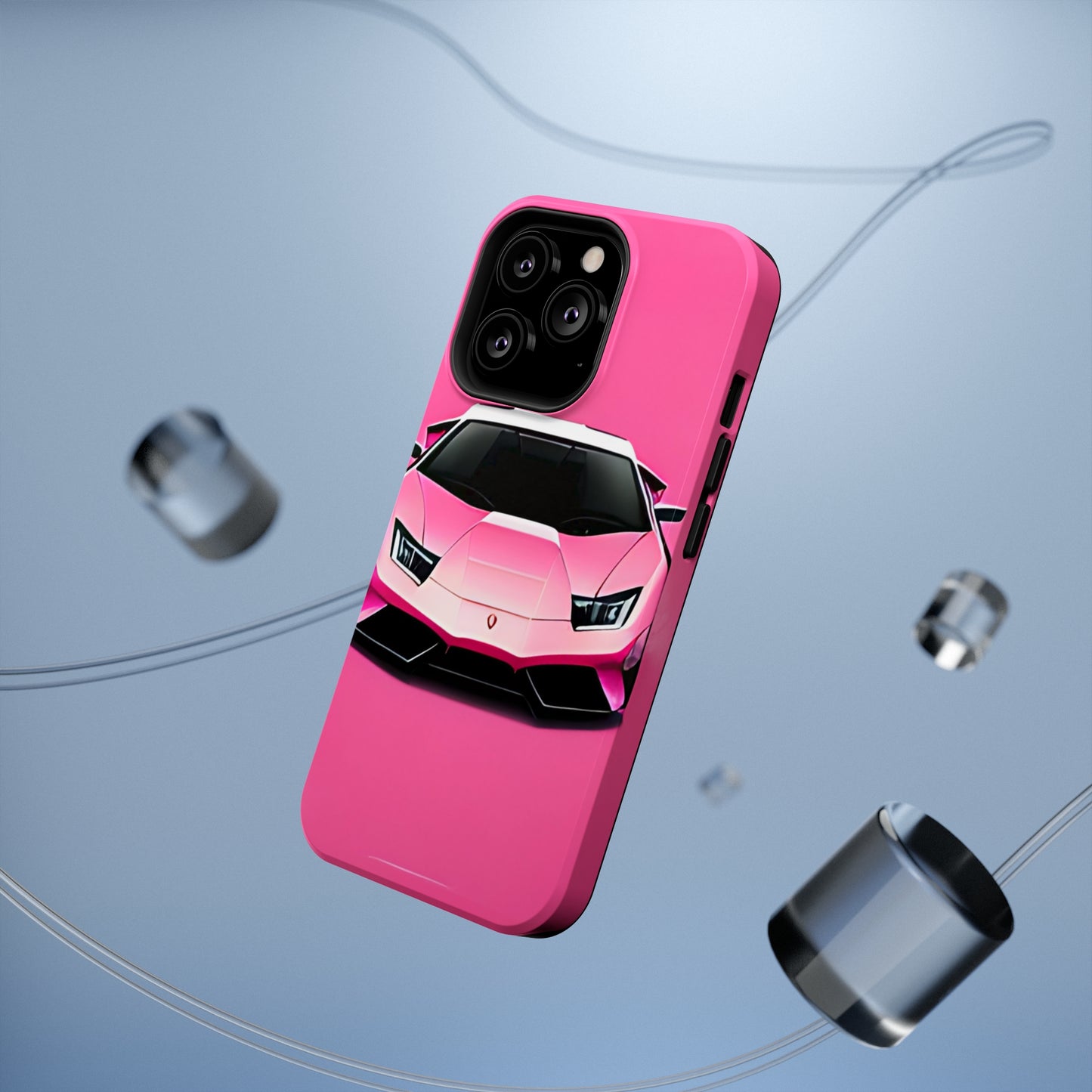 Impact-Resistant Phone Case with Pink Lambo [TEDDY]