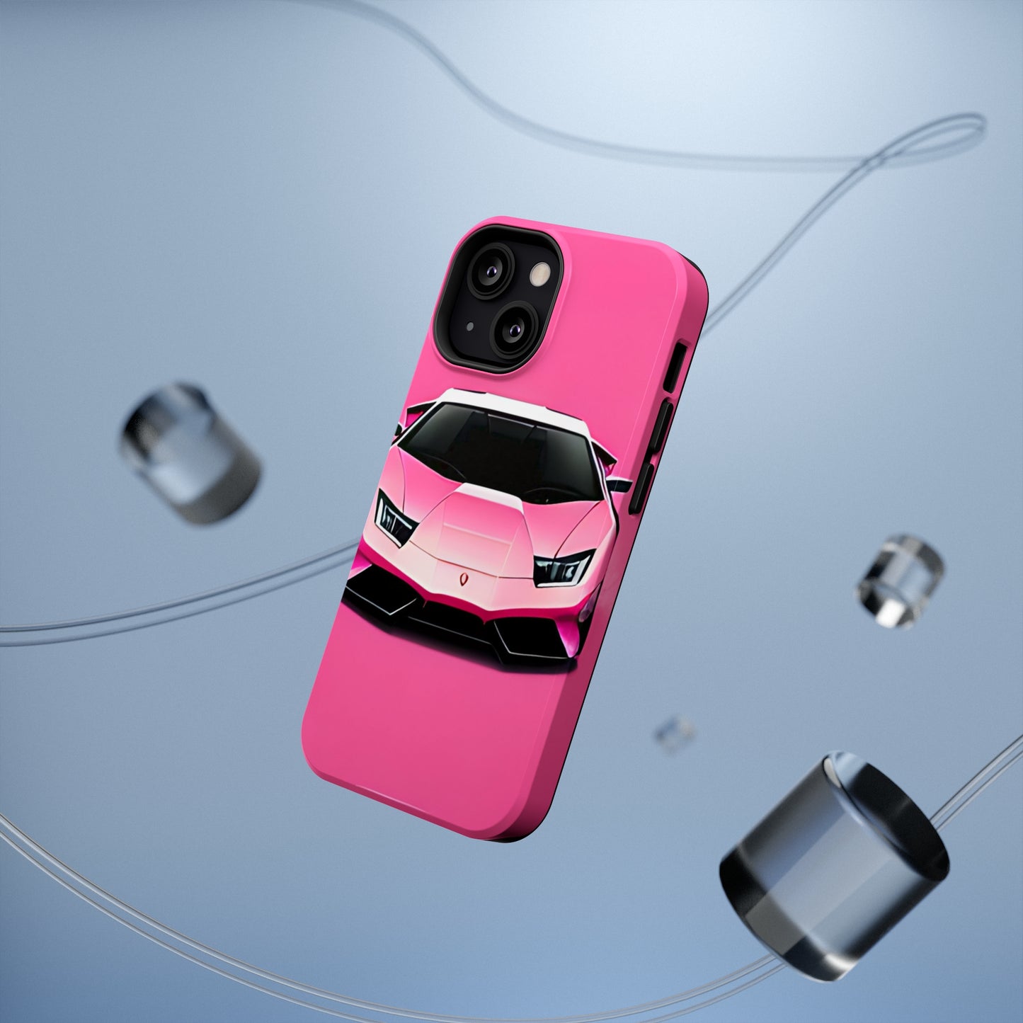 Impact-Resistant Phone Case with Pink Lambo [TEDDY]