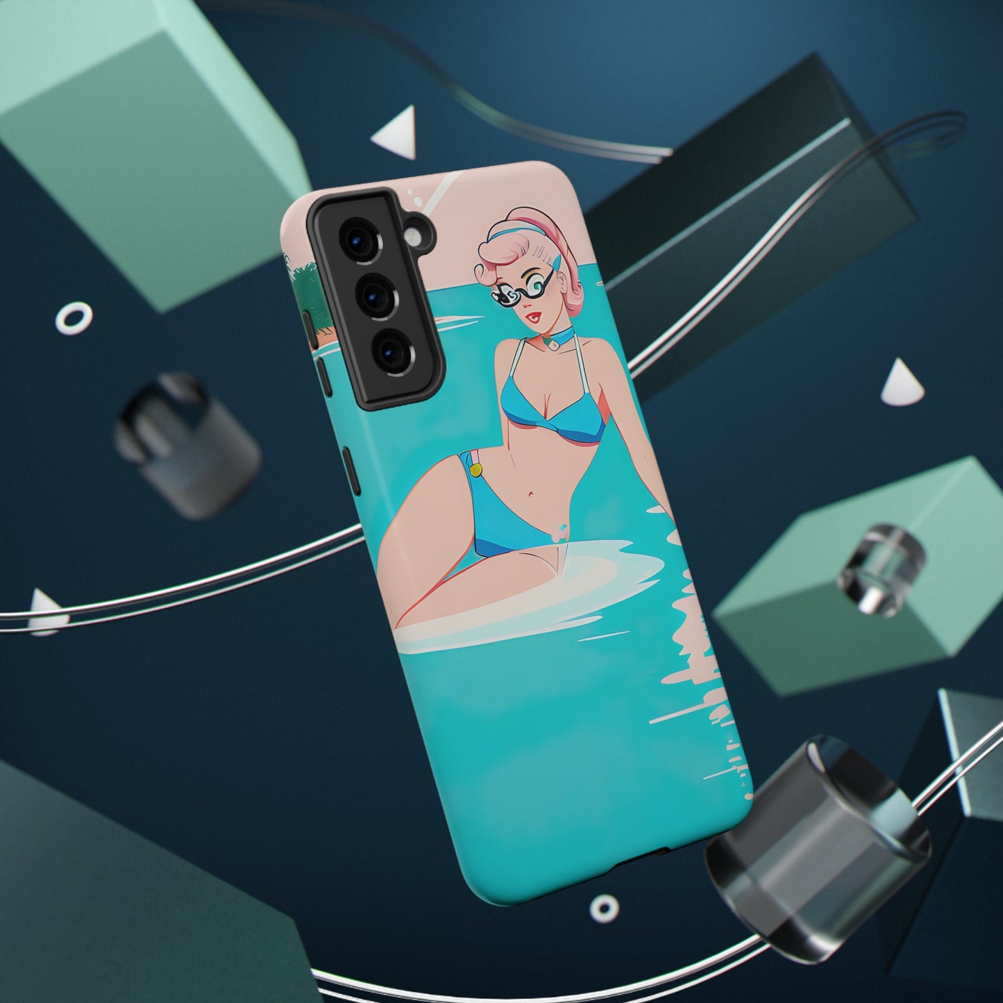 Impact-Resistant Phone Case with Shoreside Pin-Up [TEDDY]