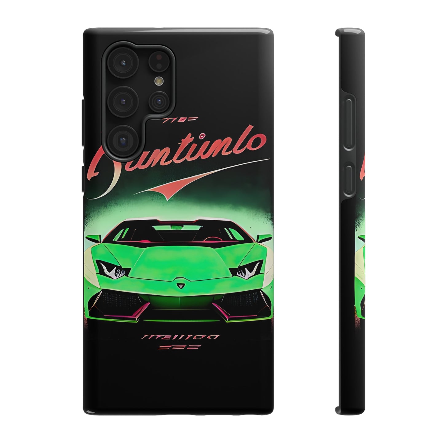 Impact-Resistant Phone Case with Green Lambo [TEDDY]