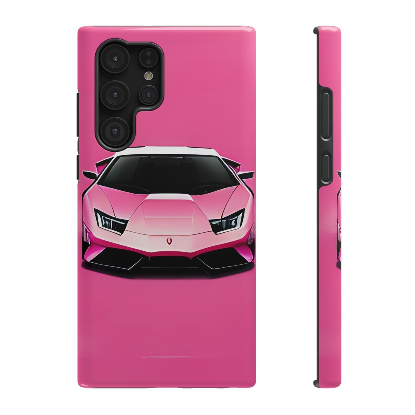 Impact-Resistant Phone Case with Pink Lambo [TEDDY]