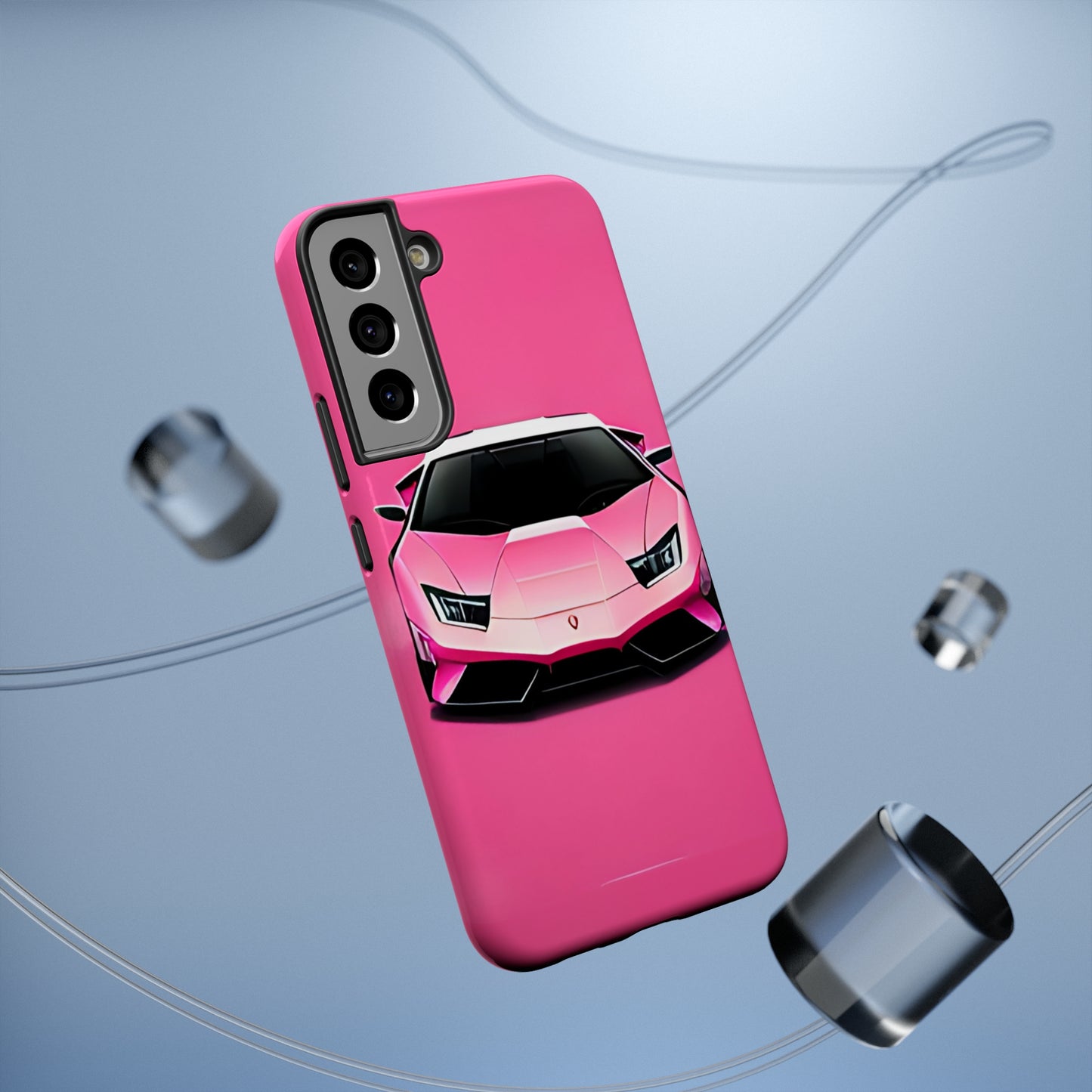 Impact-Resistant Phone Case with Pink Lambo [TEDDY]