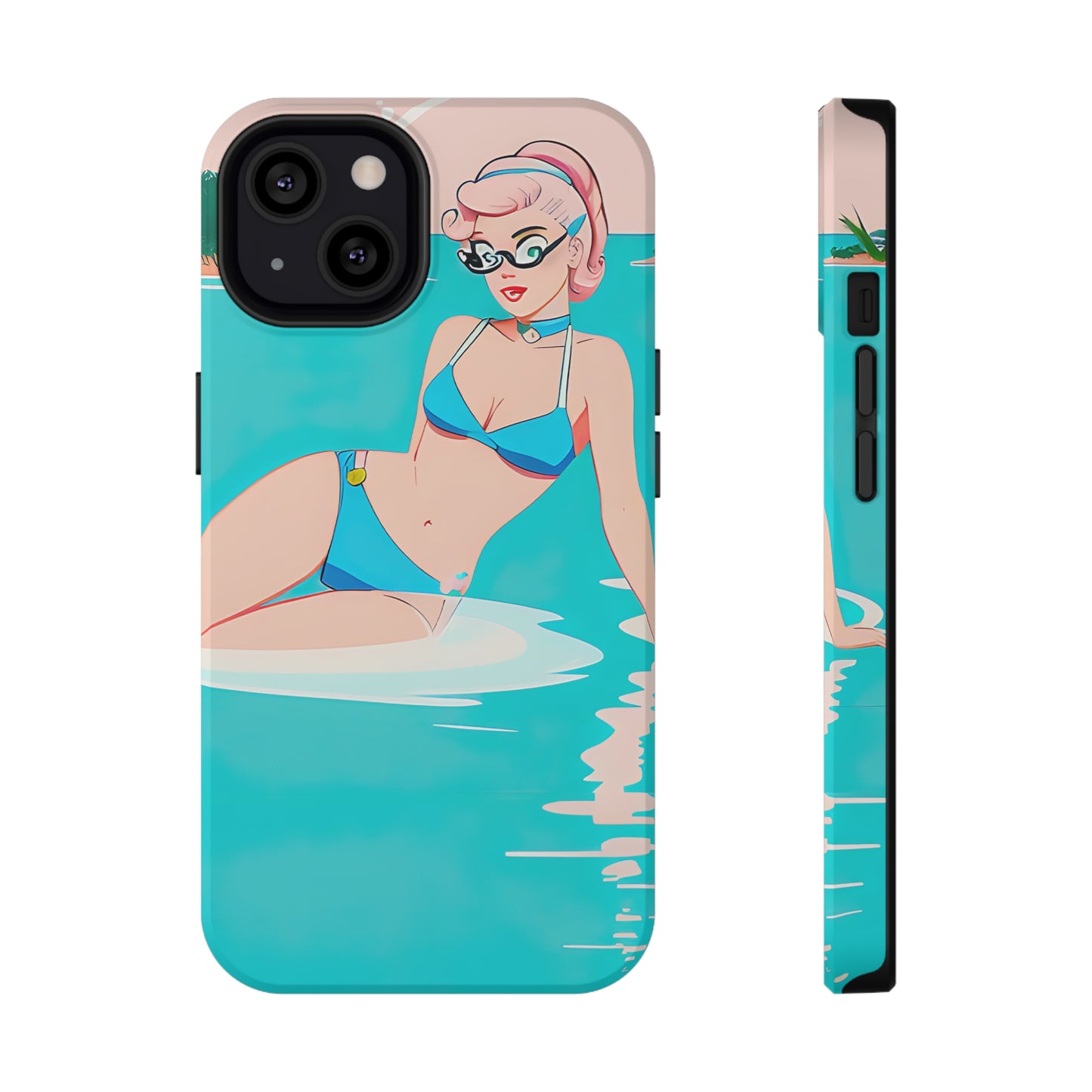 Impact-Resistant Phone Case with Shoreside Pin-Up [TEDDY]