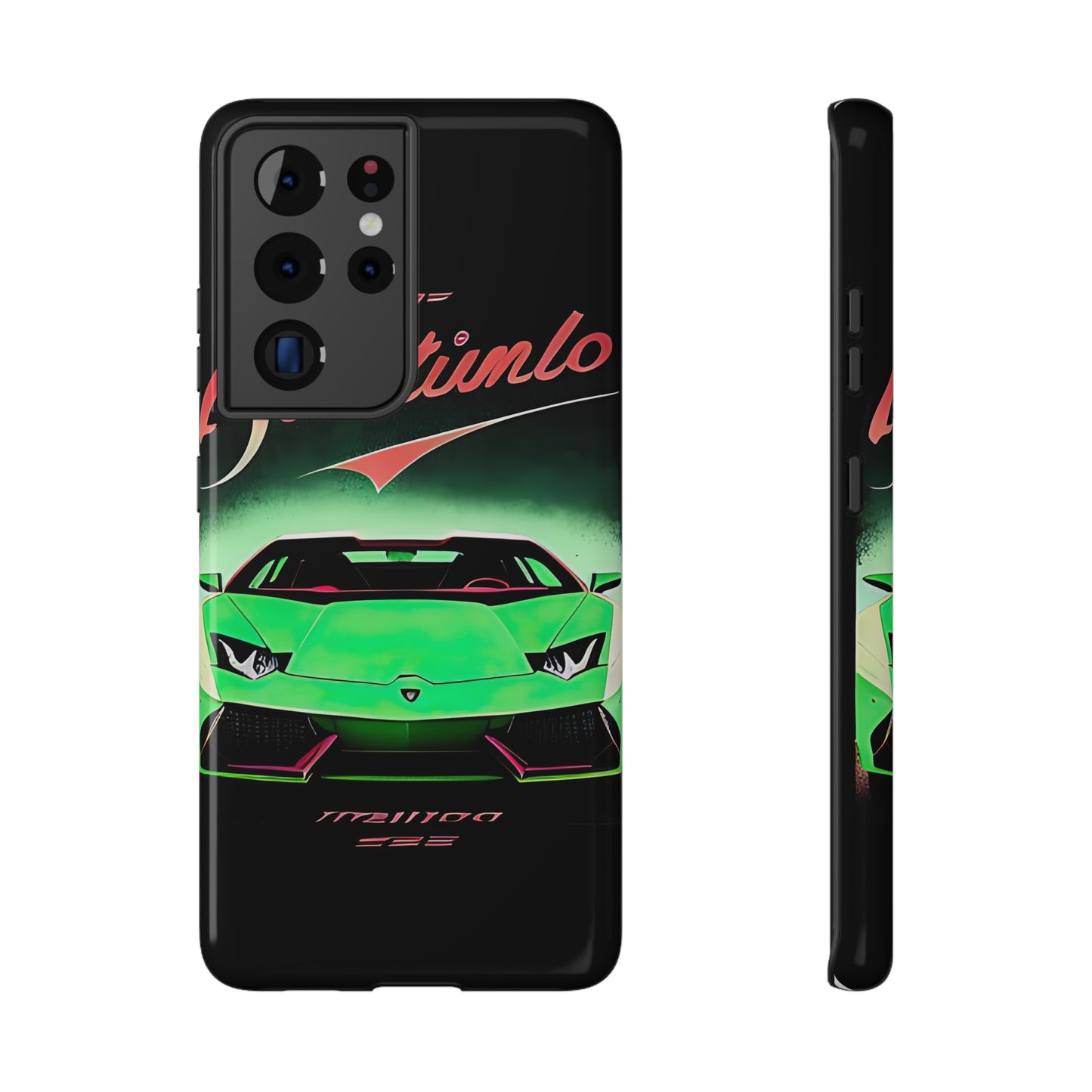 Impact-Resistant Phone Case with Green Lambo [TEDDY]