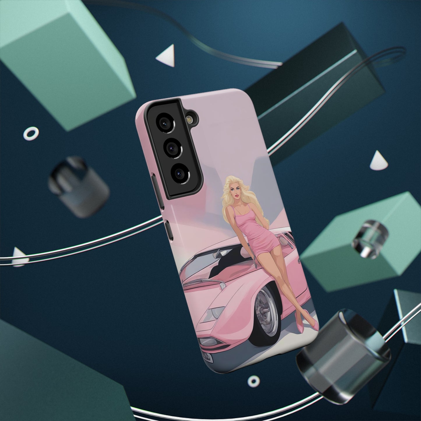 Impact-Resistant Phone Case with Barbie Illustration [TEDDY]