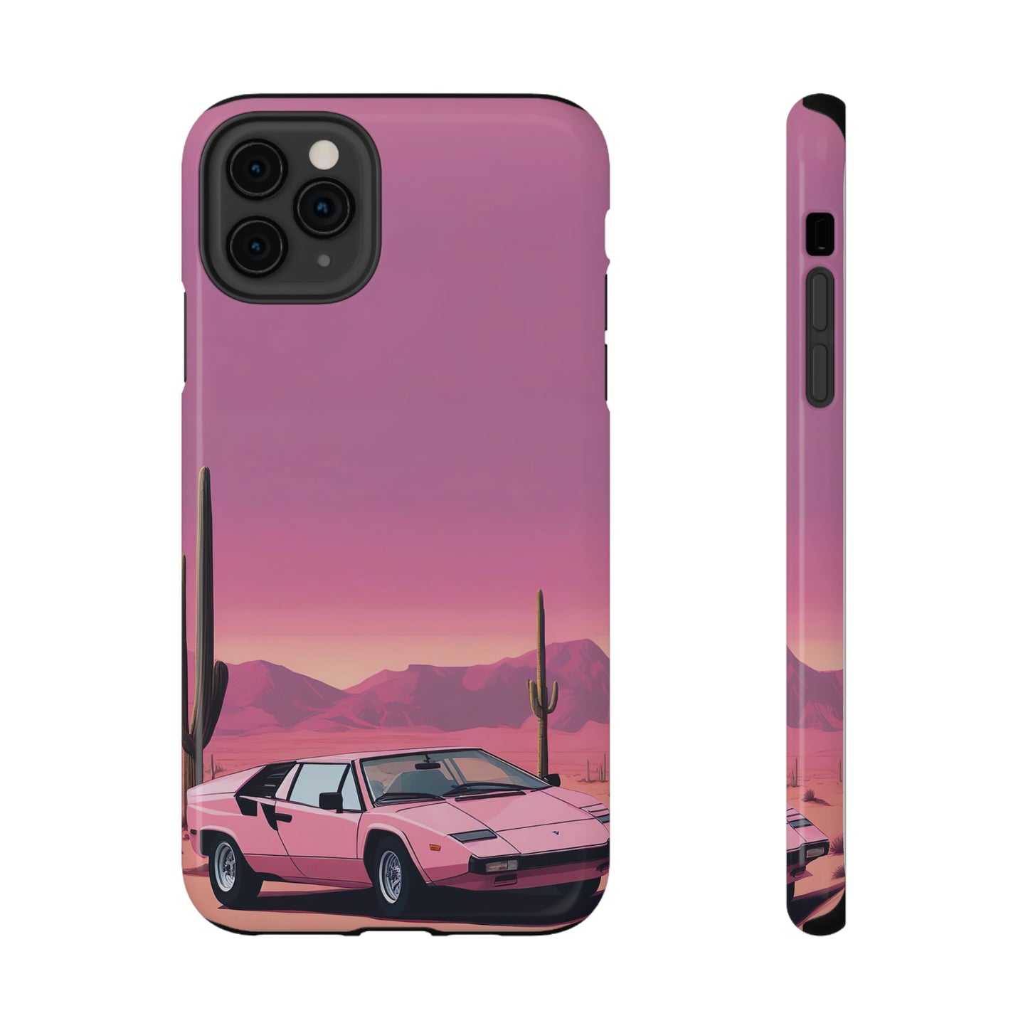 Impact-Resistant Phone Case with Cactus Sunset [TEDDY]