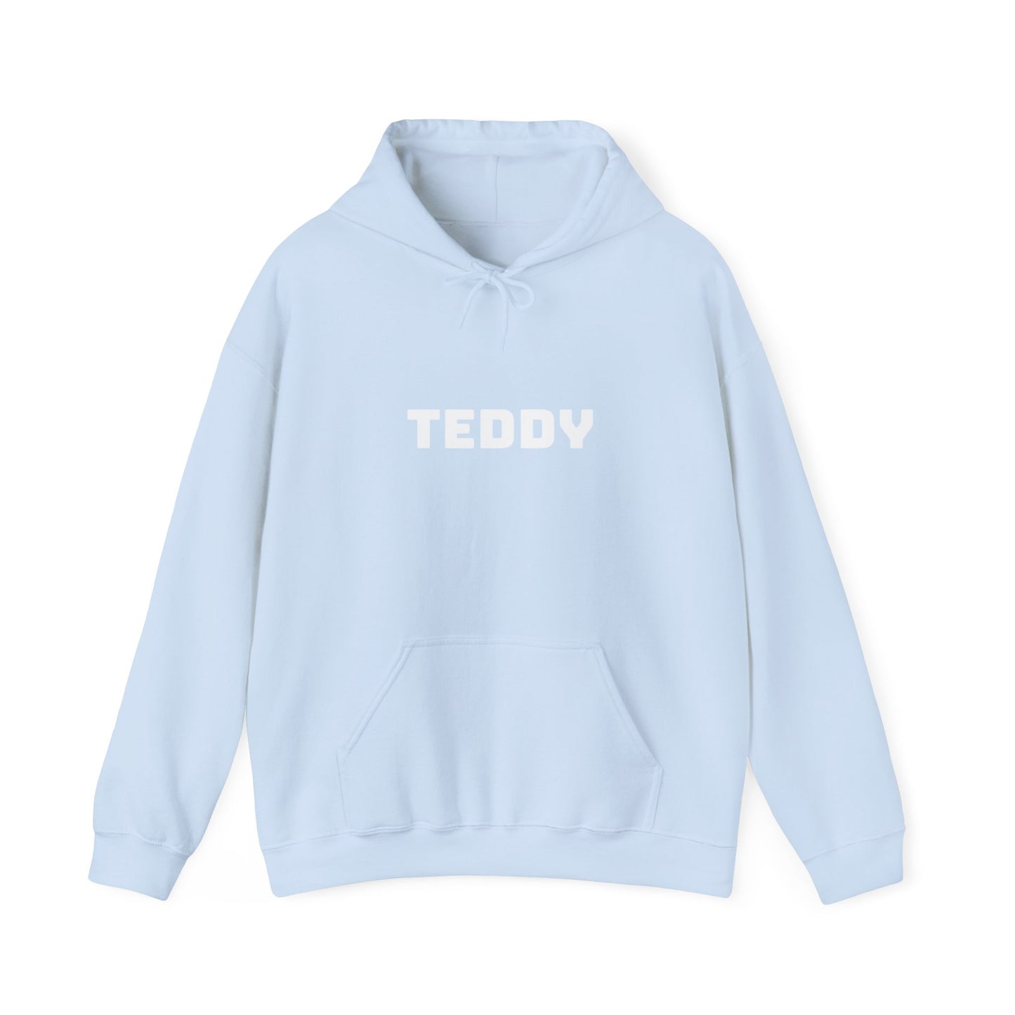 Unisex Heavy Blend™ Hooded Sweatshirt with White Logo [TEDDY]