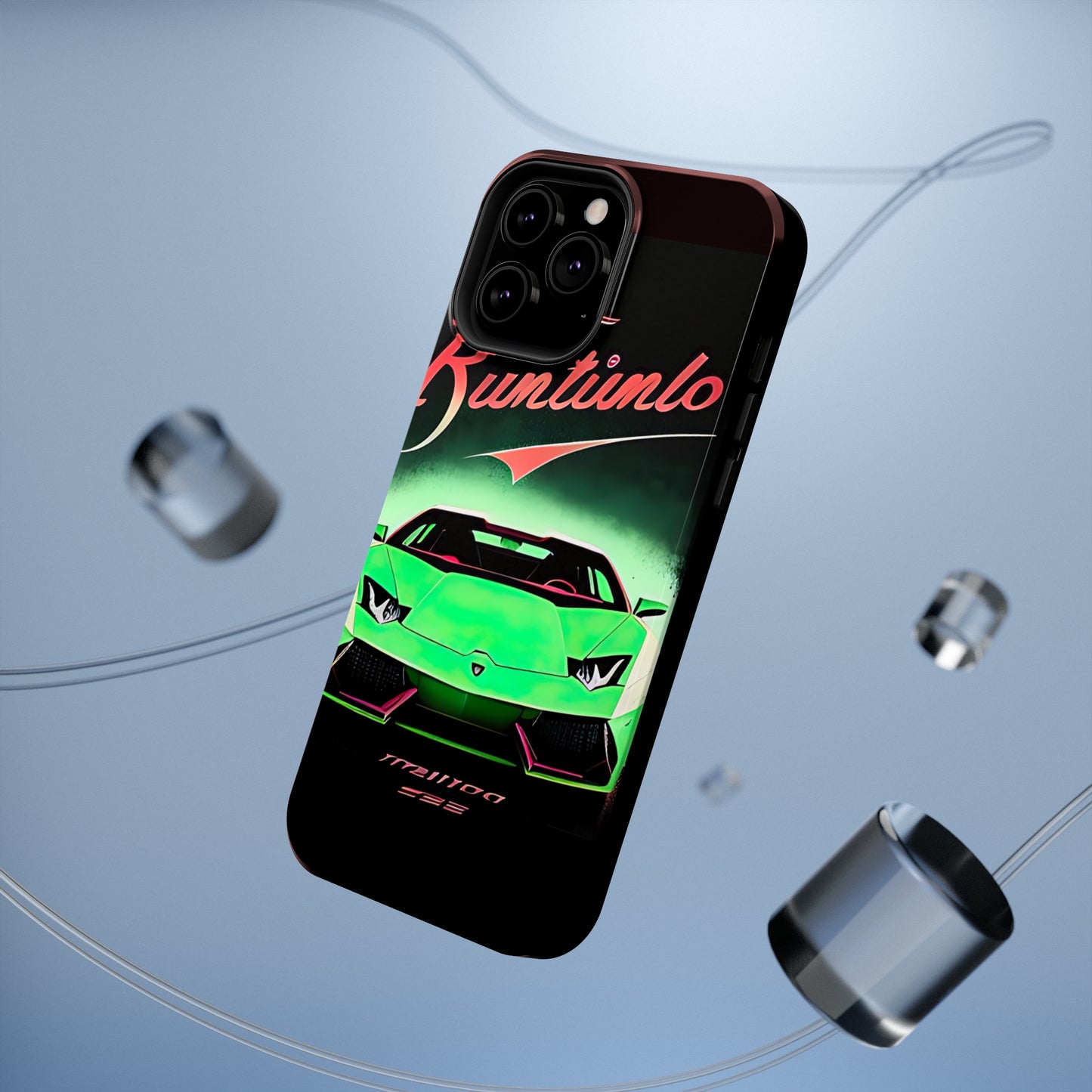 Impact-Resistant Phone Case with Green Lambo [TEDDY]