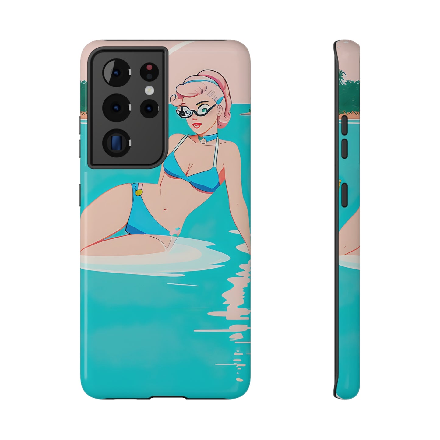 Impact-Resistant Phone Case with Shoreside Pin-Up [TEDDY]