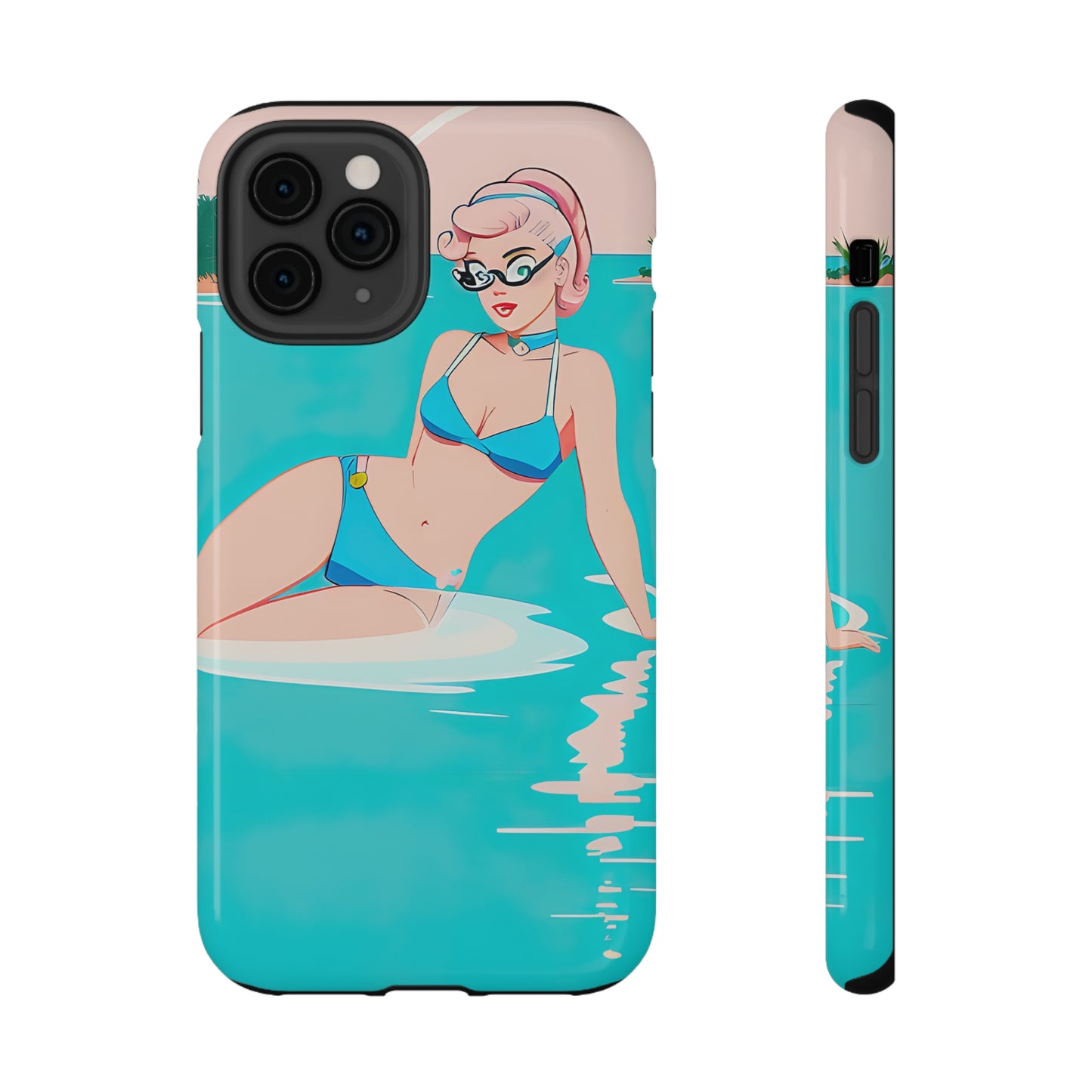 Impact-Resistant Phone Case with Shoreside Pin-Up [TEDDY]