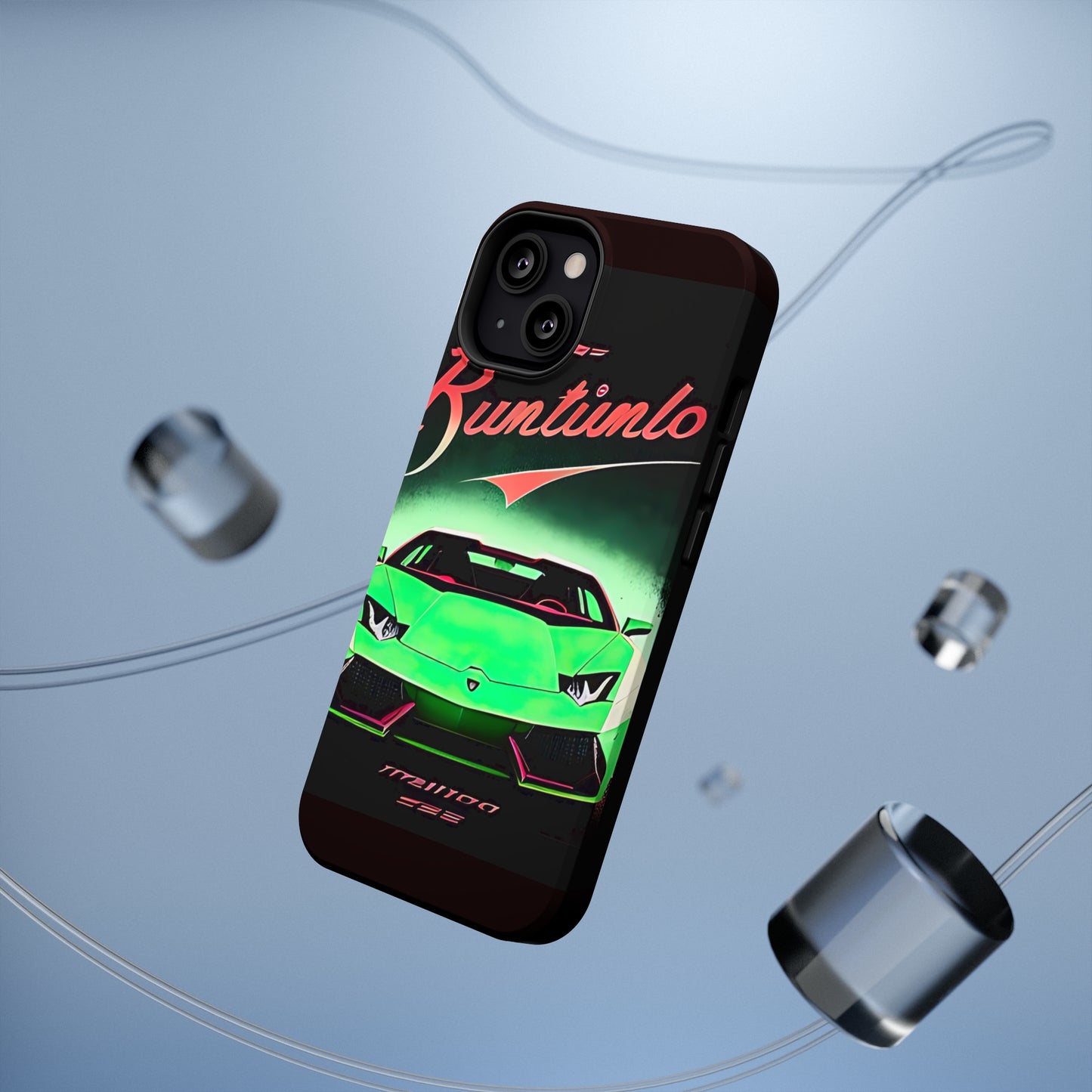 Impact-Resistant Phone Case with Green Lambo [TEDDY]