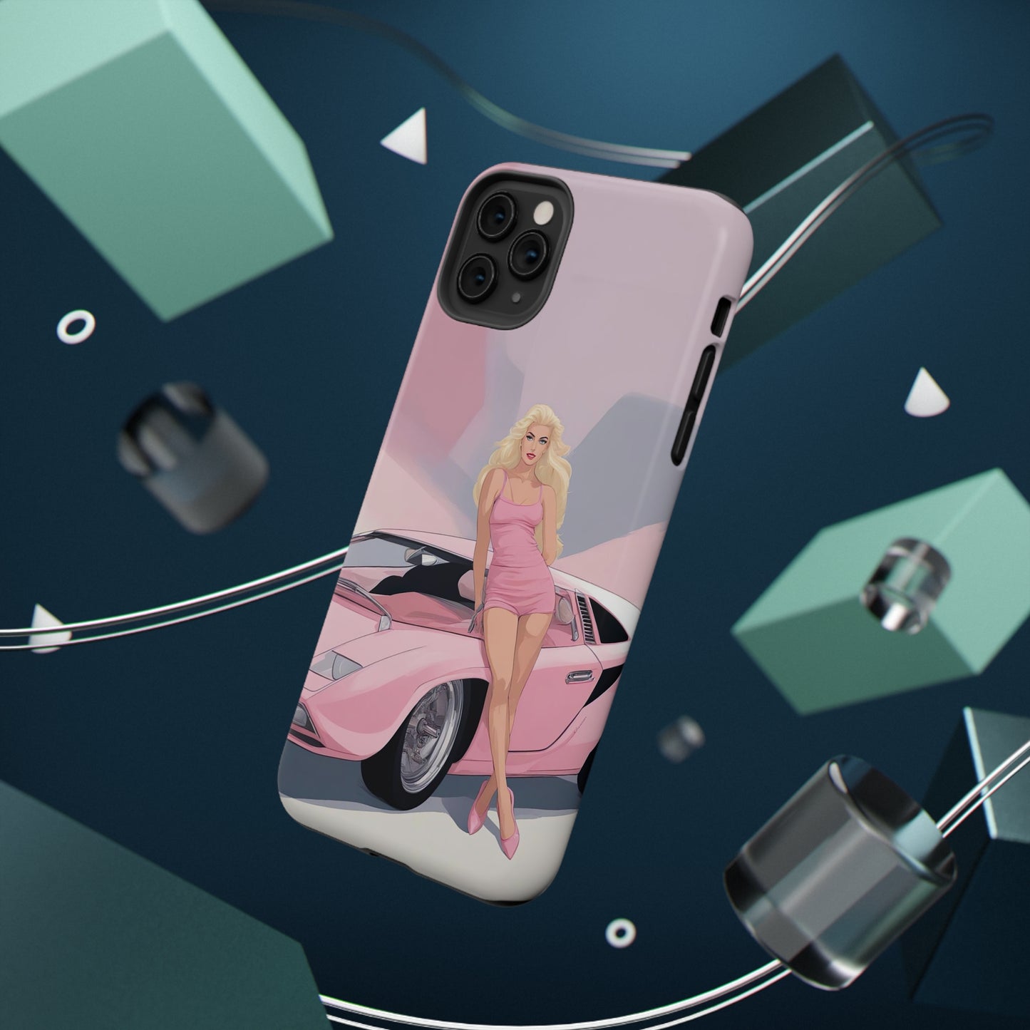 Impact-Resistant Phone Case with Barbie Illustration [TEDDY]