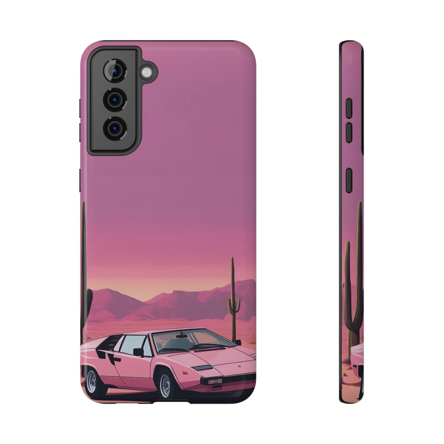 Impact-Resistant Phone Case with Cactus Sunset [TEDDY]