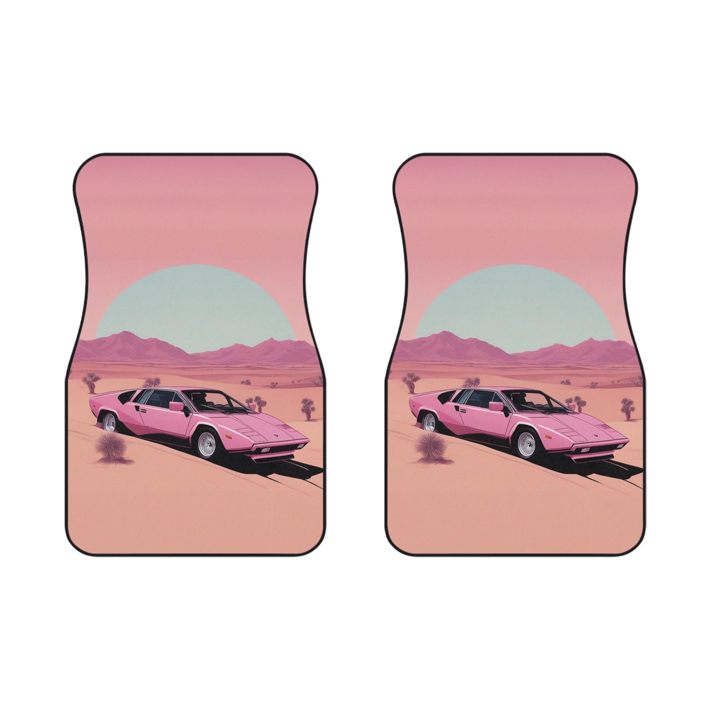 Car Mats with Retro Print (2x Front): Arch Desert [TEDDY]