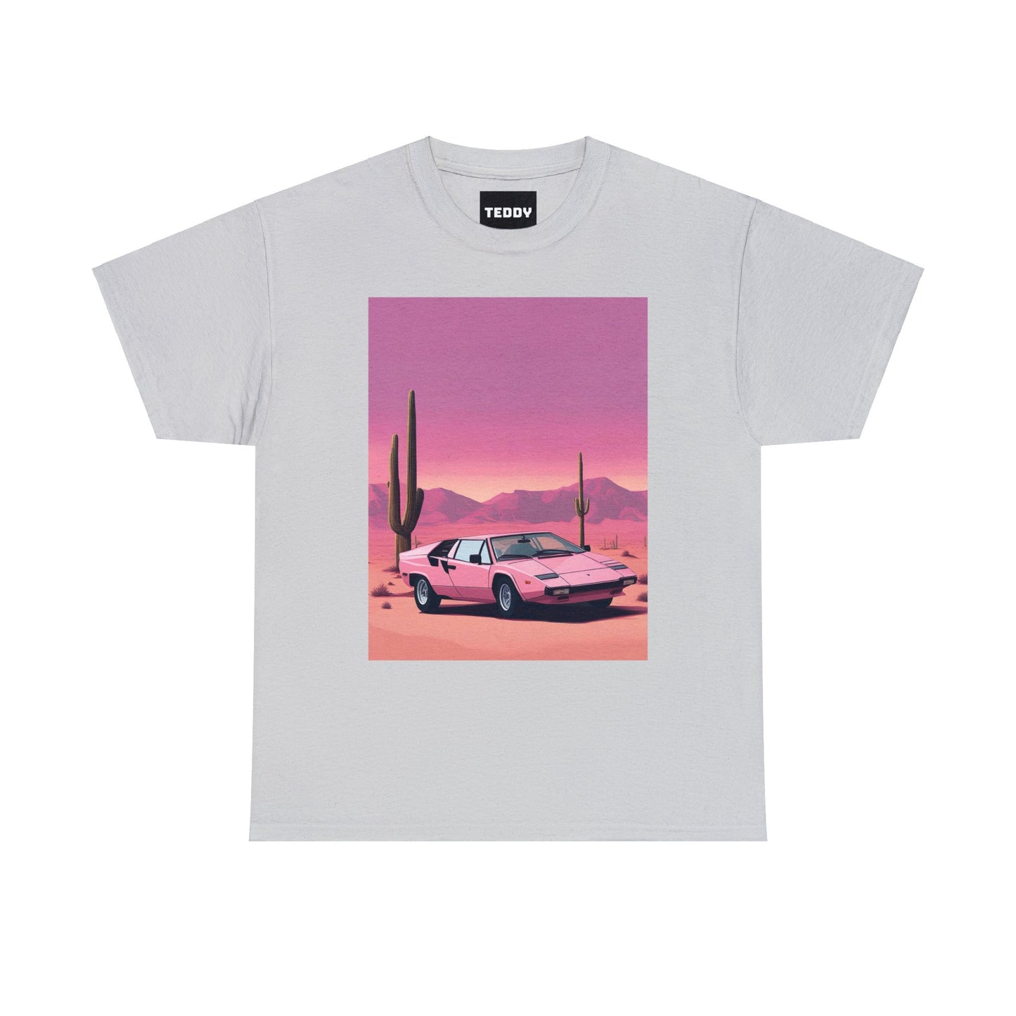 Unisex Heavy Cotton Tee: Cactus Sunset [TEDDY]