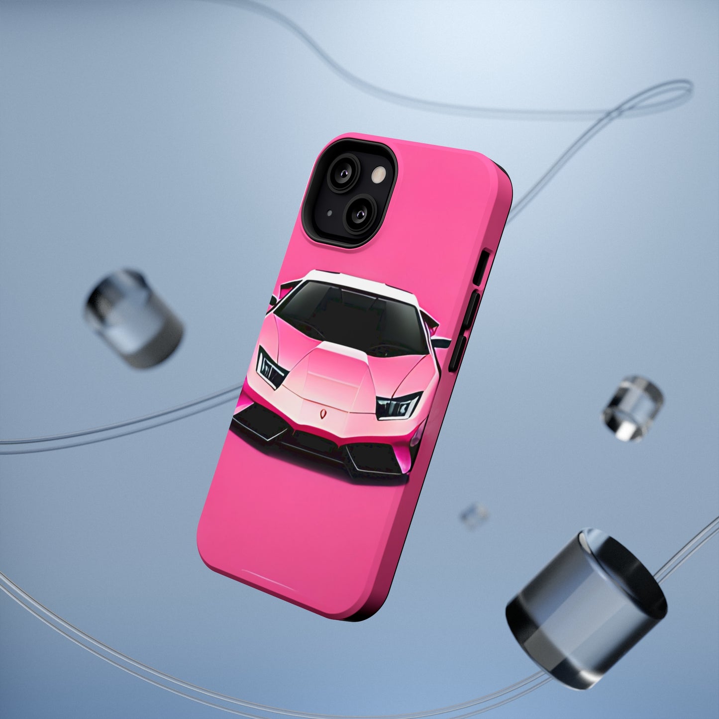 Impact-Resistant Phone Case with Pink Lambo [TEDDY]