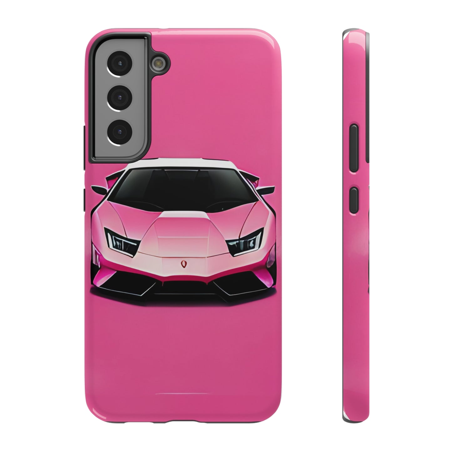 Impact-Resistant Phone Case with Pink Lambo [TEDDY]